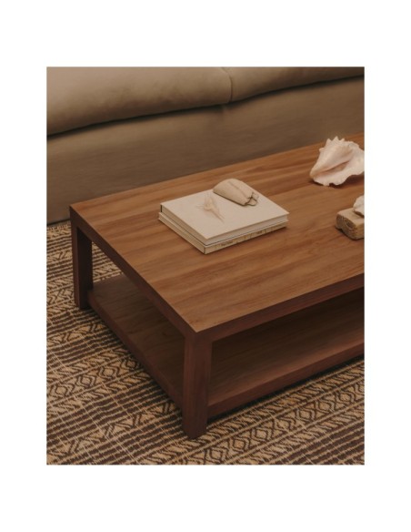Mesa de centro Sashi de madera maciza de teca 150 x 70 cm - Kave Home