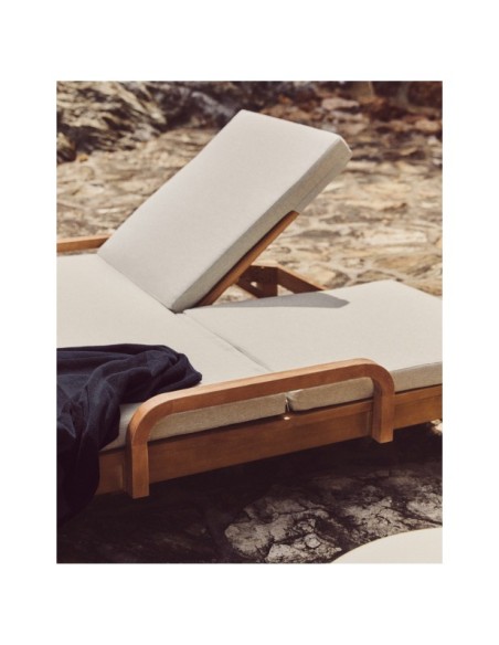 Tumbona doble Sonsaura de madera maciza de eucalipto FSC 100% - Kave Home