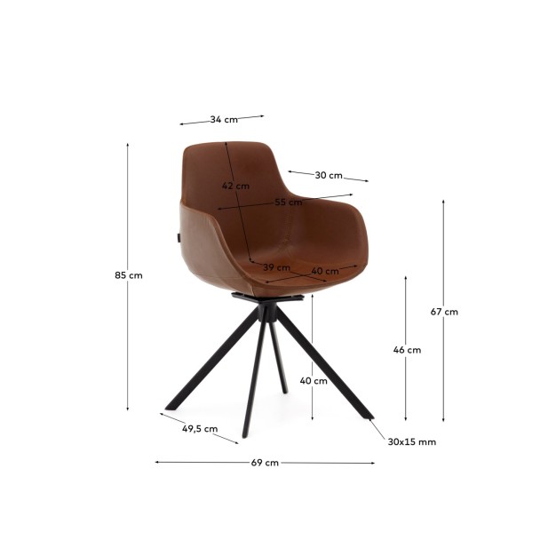 Silla giratoria autoretorno Tissiana...