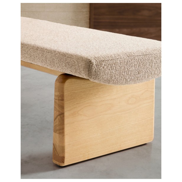 Banco Topaz de chenilla beige y...
