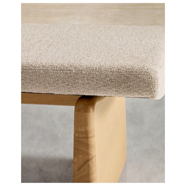 Banco Topaz de chenilla beige y...