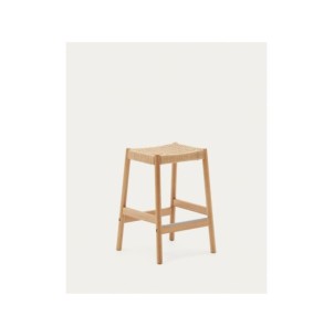 Taburete Yalia de madera maciza de roble con acabado...