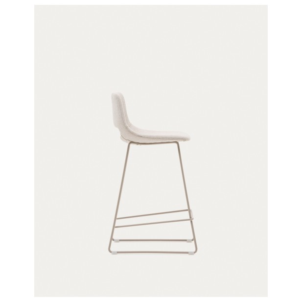 Taburete Zahara beige y acero con...