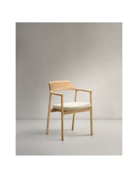Silla desenfundable Alocs de madera maciza de roble con acabado natural FSC Mix Credit - Kave Home