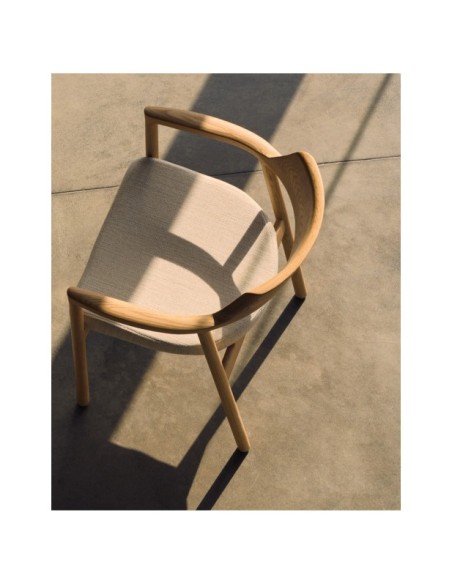 Silla desenfundable Alocs de madera maciza de roble con acabado natural FSC Mix Credit - Kave Home