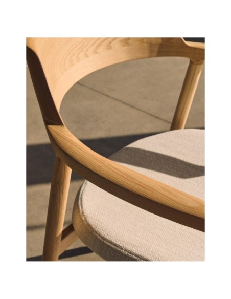 Silla desenfundable Alocs de madera maciza de roble con acabado natural FSC Mix Credit - Kave Home