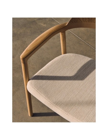 Silla desenfundable Alocs de madera maciza de roble con acabado natural FSC Mix Credit - Kave Home