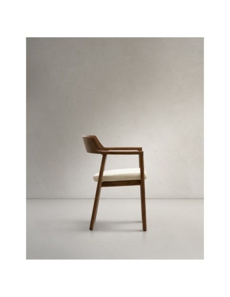 Silla desenfundable Alocs madera maciza de roble con acabado nogal FSC Mix Credit - Kave Home