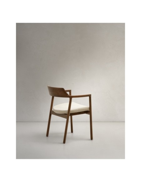 Silla desenfundable Alocs madera maciza de roble con acabado nogal FSC Mix Credit - Kave Home