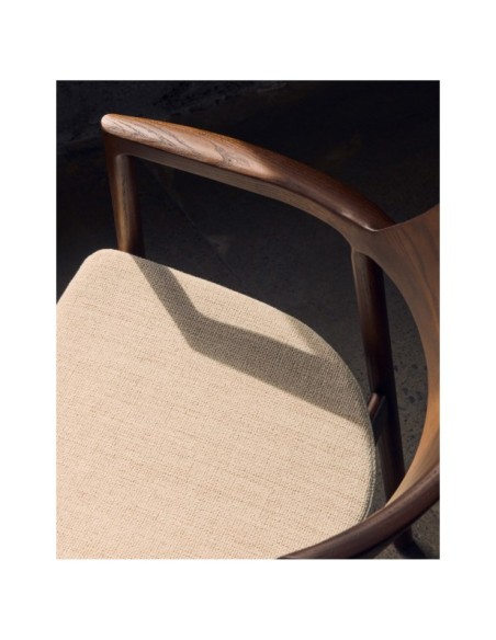 Silla desenfundable Alocs madera maciza de roble con acabado nogal FSC Mix Credit - Kave Home