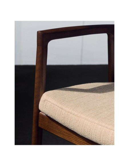 Silla desenfundable Alocs madera maciza de roble con acabado nogal FSC Mix Credit - Kave Home