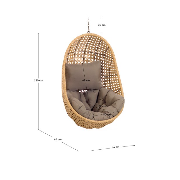 Sillón colgante Cira con acabado...