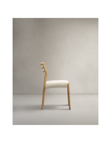 Silla desenfundable Cudia de madera maciza de roble con acabado natural FSC Mix Credit - Kave Home