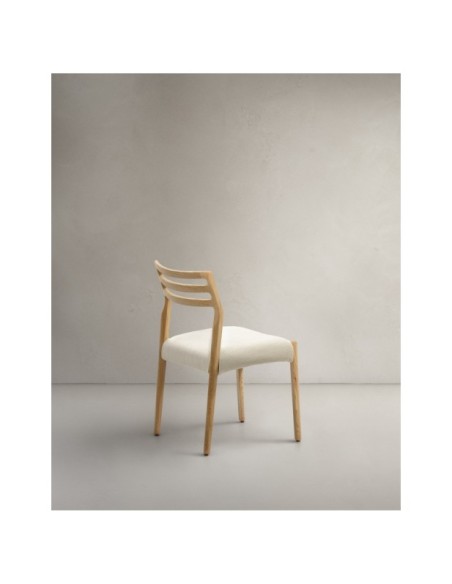 Silla desenfundable Cudia de madera maciza de roble con acabado natural FSC Mix Credit - Kave Home