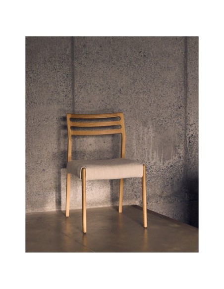 Silla desenfundable Cudia de madera maciza de roble con acabado natural FSC Mix Credit - Kave Home