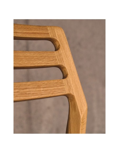 Silla desenfundable Cudia de madera maciza de roble con acabado natural FSC Mix Credit - Kave Home
