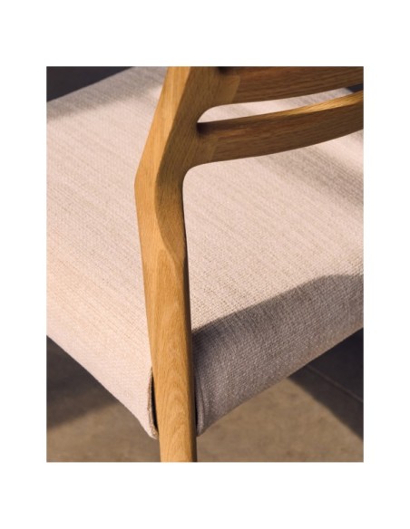Silla desenfundable Cudia de madera maciza de roble con acabado natural FSC Mix Credit - Kave Home