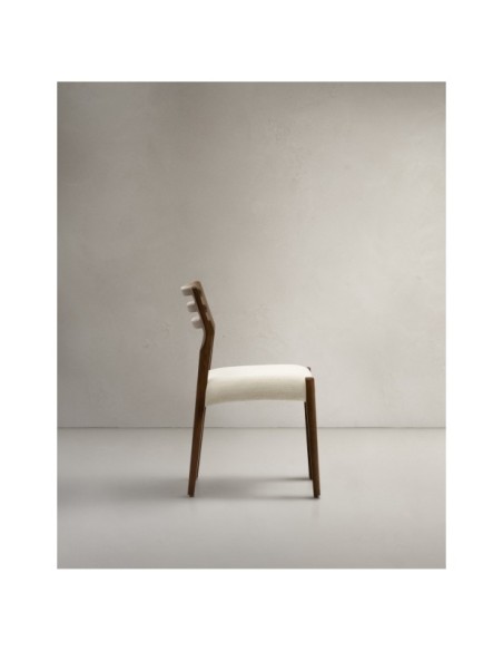 Silla desenfundable Cudia madera maciza de roble con acabado nogal FSC Mix Credit - Kave Home