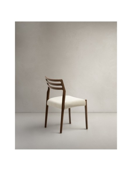 Silla desenfundable Cudia madera maciza de roble con acabado nogal FSC Mix Credit - Kave Home