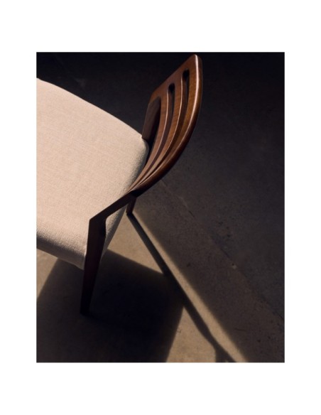 Silla desenfundable Cudia madera maciza de roble con acabado nogal FSC Mix Credit - Kave Home