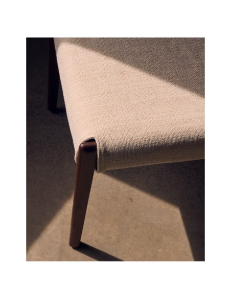 Silla desenfundable Cudia madera maciza de roble con acabado nogal FSC Mix Credit - Kave Home