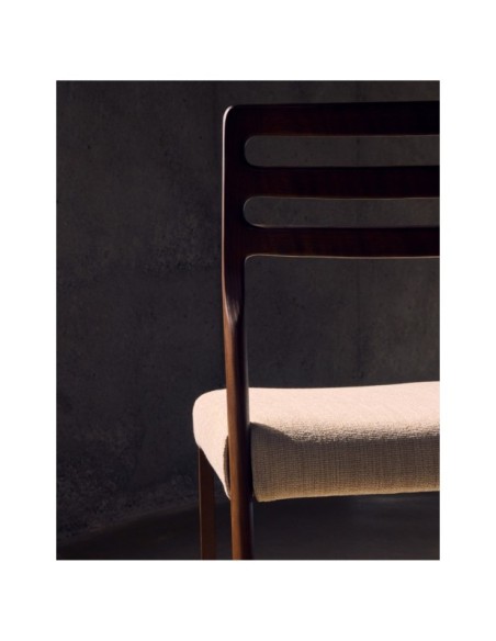 Silla desenfundable Cudia madera maciza de roble con acabado nogal FSC Mix Credit - Kave Home