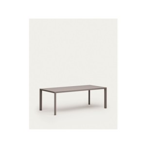 Mesa de exterior Culip de aluminio con acabado marrón 220... 2