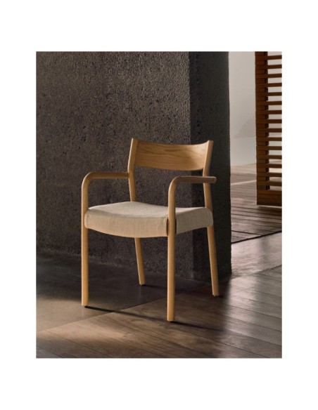 Silla desenfundable Falconera de madera maciza de roble con acabado natural FSC Mix Credit - Kave Home