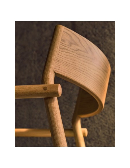Silla desenfundable Falconera de madera maciza de roble con acabado natural FSC Mix Credit - Kave Home