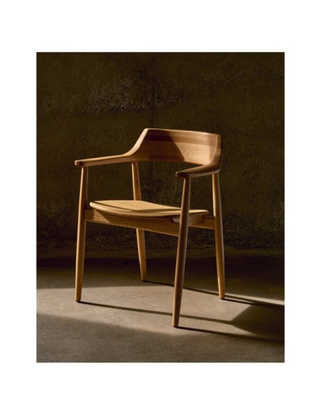 Silla Fondes de madera maciza de roble con acabado natural FSC Mix Credit - Kave Home