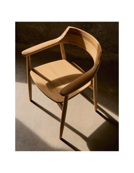 Silla Fondes de madera maciza de roble con acabado natural FSC Mix Credit - Kave Home