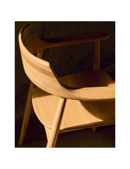 Silla Fondes de madera maciza de roble con acabado natural FSC Mix Credit - Kave Home