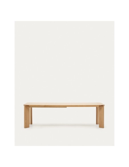 Mesa extensible Jondal de madera maciza y chapa de roble FSC 100% 200 (280) x 100 cm - Kave Home