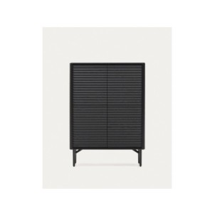 Aparador alto Lenon 4 puertas madera maciza y chapa roble...