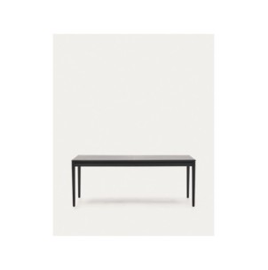 Mesa extensible Lenon de chapa y madera maciza de roble...