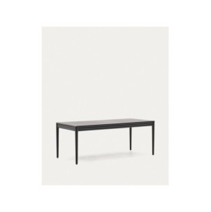 Mesa extensible Lenon de chapa y madera maciza de roble... 2