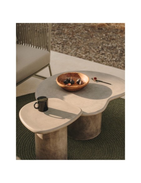 Mesa de centro Macarella de cemento 83 x 77 cm - Kave Home