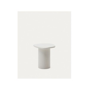 Mesa auxiliar Macarella de cemento blanco 48 x 47 cm -...