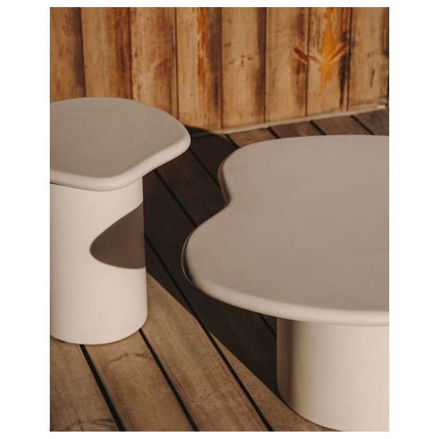 Mesa auxiliar Macarella de cemento...