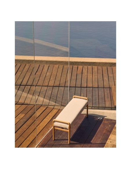 Banco desenfundable Macaret de madera maciza de roble acabado natural 120cm FSC Mix Credit  - Kave Home