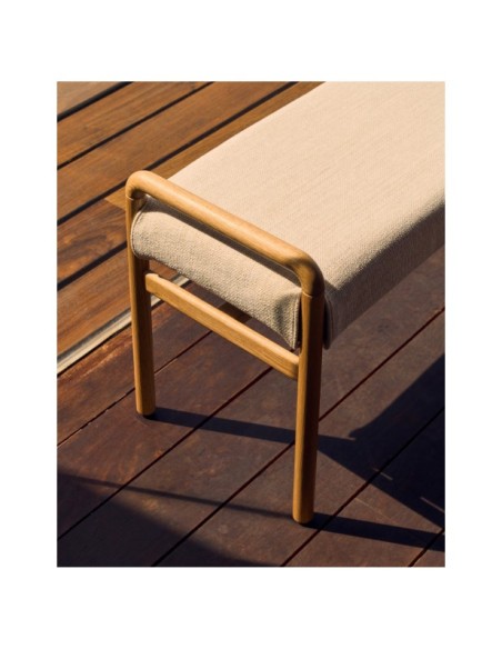 Banco desenfundable Macaret de madera maciza de roble acabado natural 120cm FSC Mix Credit  - Kave Home