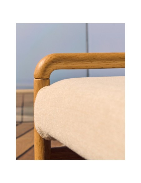 Banco desenfundable Macaret de madera maciza de roble acabado natural 120cm FSC Mix Credit  - Kave Home