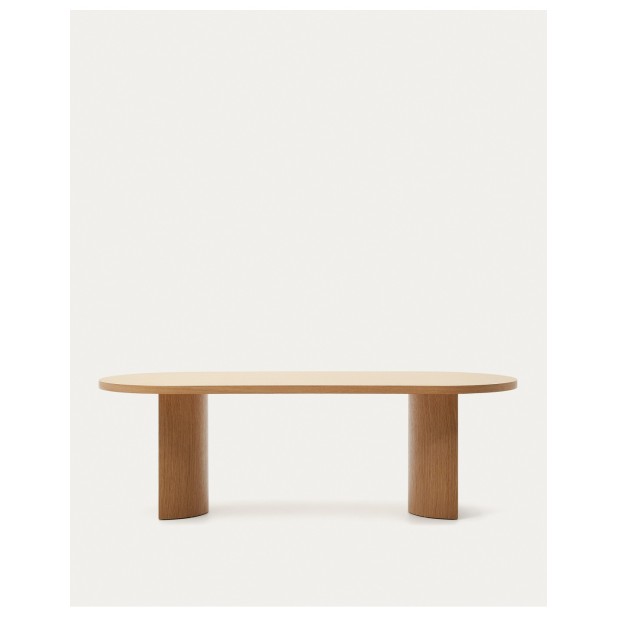 Mesa Nealy de chapa de roble con...