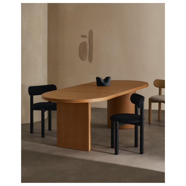 Mesa Nealy de chapa de roble con...