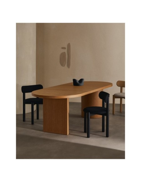 Mesa Nealy de chapa de roble con acabado natural 200 x 100 cm - Kave Home