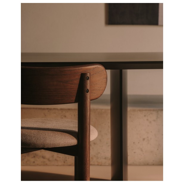 Silla Nebai de chenilla marrón...