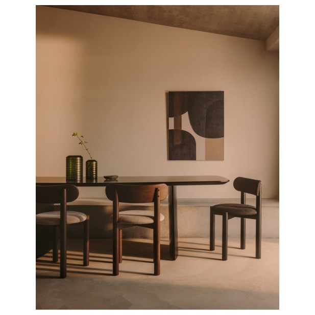 Silla Nebai de chenilla marrón...