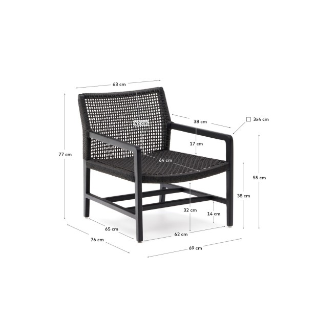 Sillón Sabolla de madera maciza de...