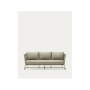 Sofá 3 plazas de exterior Saconca de cuerda y acero...