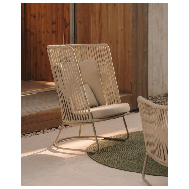 Butaca de exterior con respaldo alto...